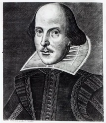 Portrait of William Shakespeare, Engraved by Martin Droeshout, 1623